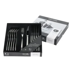 Gense Cuchillos Para Carne<Cubertería de carne Fuga 12 piezas, acero inoxidable Plateado