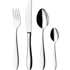 Hardanger Bestikk Cubertería Fjord, 24 piezas Plateado New