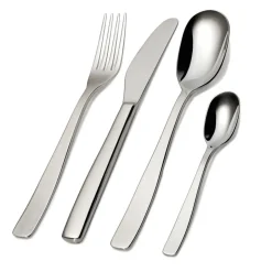 Alessi Cubertería KnifeForkSpoon 24 piezas, acero inoxidable Plateado Clearance