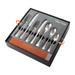 Robert Welch Cubertería Radford mate, 42 piezas Plateado Best
