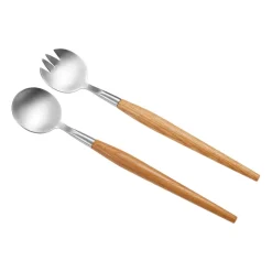 Dorre Cubiertos De Ensalada<Cubierto de ensalada Sico 28 cm, acero inoxidable-acacia PlateadoBeige