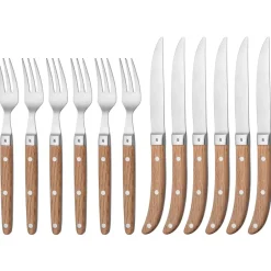 WMF Cuchillos Para Carne<Cubiertos de carne Ranch 12 piezas, acero inoxidable Plateado