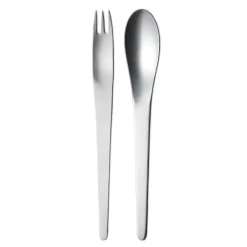 Georg Jensen Cubiertos de ensalada Arne Jacobsen, 2 cubiertos Plateado Clearance