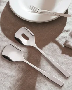 Alessi Cubiertos de ensalada KnifeForkSpoon, acero inoxidable Plateado Best