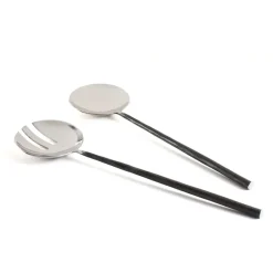 Ørskov Cubiertos de ensalada , negro-acero PlateadoNegro Hot