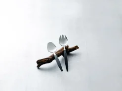 Gense Cubiertos ensalada Focus de Luxe, set de 2 PlateadoNegro New