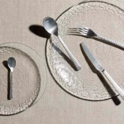 Broste Copenhagen Cuberterías Combinadas<Cubiertos Hune 16 piezas, Brushed satin hammered Plateado