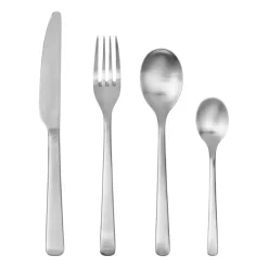 Broste Copenhagen Cuberterías Combinadas<Cubiertos Hune 16 piezas, Brushed satin Plateado