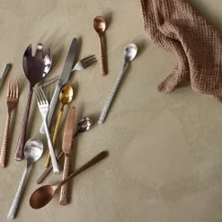Broste Copenhagen Cuberterías Combinadas<Cubiertos Hune 16 piezas, Copper hammered Color dorado