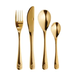 Aida Cubiertos infantiles 4 piezas, Gold Color dorado Outlet