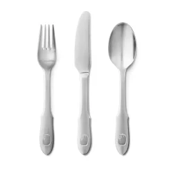 Georg Jensen Cubiertos infantiles Elephant, 3 piezas GrisPlateado Clearance