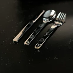 Vargen & Thor Cubiertos infantiles Lupo Emil 9 piezas, Plata Plateado