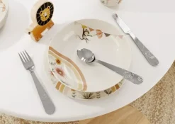 Villeroy & Boch Cubiertos infantiles Roar like a Lion, 4 piezas, Acero inoxidable Plateado Sale