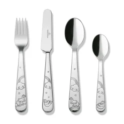 Villeroy & Boch Cubiertos infantiles Walk like an Elephant, 4 partes, Acero inoxidable Plateado Discount