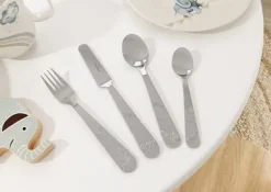 Villeroy & Boch Cubiertos infantiles Walk like an Elephant, 4 partes, Acero inoxidable Plateado Discount