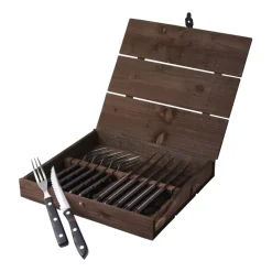 Gense Cuchillos Para Carne<Cubiertos para barbacoa Old Farmer 12 unidades, 12 partes MarrónPlateado