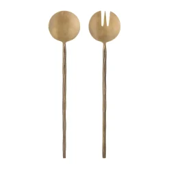 Bloomingville Cubiertos para ensalada Gaith, 2 piezas, Latón Color dorado Online