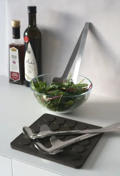 Born In Sweden Cubiertos De Ensalada<Cubiertos para ensalada Leaf, Polished Steel Plateado
