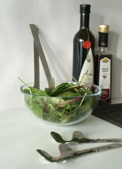 Born In Sweden Cubiertos De Ensalada<Cubiertos para ensalada Leaf, Polished Steel Plateado