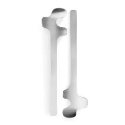Born In Sweden Cubiertos para ensalada Leaf, Brushed Steel Plateado Sale
