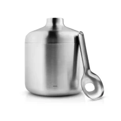 Eva Solo Cubiteras<Cubitera con cuchara Liquid Lounge 1,4 L, Brushed steel Plateado