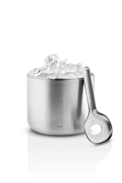 Eva Solo Cubiteras<Cubitera con cuchara Liquid Lounge 1,4 L, Brushed steel Plateado
