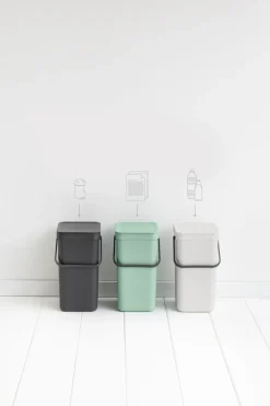 Brabantia Cubos De Reciclaje Interior<Cubo de basura & Go 12L, Jade green Verde
