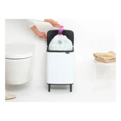 Brabantia Cubo de basura Bo alto 12 L, Blanco
