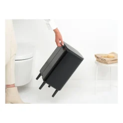 Brabantia Cubo de basura Bo alto 12 L, mate Negro Clearance