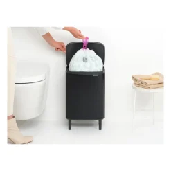 Brabantia Cubo de basura Bo alto 12 L, mate Negro Clearance