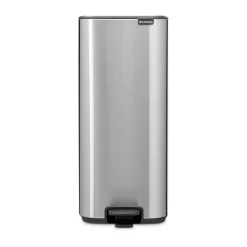 Brabantia Cubo de basura con pedal Bo 30 L, Acero mate antihuellas Plateado Discount