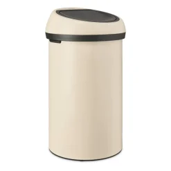 Brabantia Cubo de basura redondo Touch Bin 60 L, Soft Beige Hot