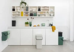 Brabantia Cubo de basura Sort & Go 3 L, Jade green Verde Discount