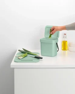 Brabantia Cubo de basura Sort & Go 3 L, Jade green Verde Discount