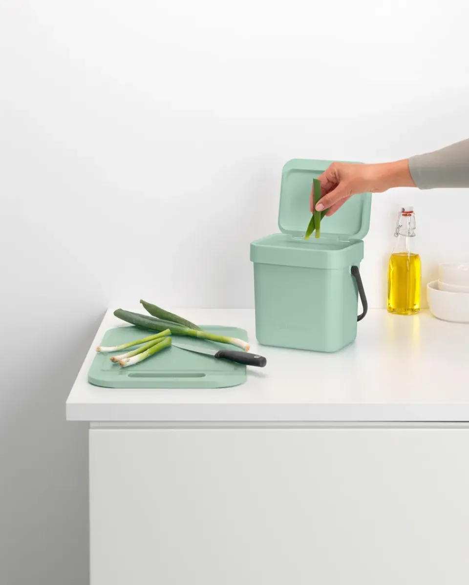 Brabantia Cubo de basura Sort & Go 3 L, Jade green Verde Discount