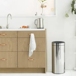 Brabantia Cubos De Pedal|Cubos De Pedal<Cubo de basura Touch Bin, 30 L, acero brillante Plateado