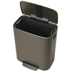 Brabantia Cubo de pedal Bo 60 L, Platinum Gris Best