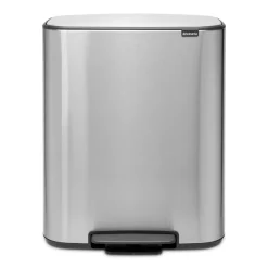 Brabantia Cubos De Pedal|Cubos De Pedal<Cubo de pedal Bo 2x30 L, acero mate Plateado