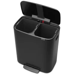 Brabantia Cubo de pedal Bo 2x30 L, Negro Discount