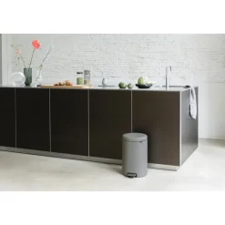 Brabantia Cubo de pedal newIcon 20L, Mineral concrete grey Gris