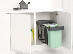 Brabantia Cubos De Reciclaje Interior<Cubos integrado Sort&Go, 2x15 L, oscuro Gris