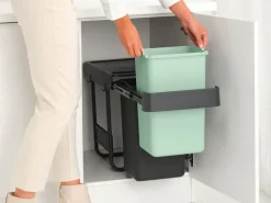 Brabantia Cubos De Reciclaje Interior<Cubos integrado Sort&Go, 2x15 L, oscuro Gris