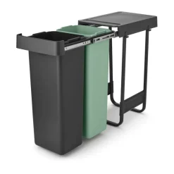 Brabantia Cubos De Reciclaje Interior<Cubos integrado Sort&Go, 2x30 L, oscuro Gris