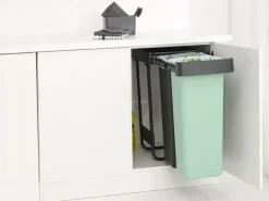 Brabantia Cubos De Reciclaje Interior<Cubos integrado Sort&Go, 2x30 L, oscuro Gris