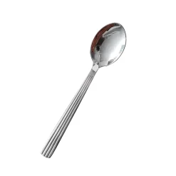 Aida Cubiertos De Postre<Cuchara de postre Groovy, Mirror polish Plateado