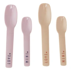 Design Letters Cubiertos Infantiles<Cuchara favorit mini 4 piezas, Lavender RosaBeige
