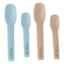 Design Letters Cuchara favorit mini 4 piezas, Light blue AzulBeige Hot