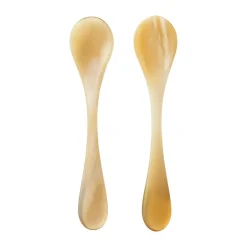 Georg Jensen Cucharas para caviar Indulgence, 2-pack, Horn NegroBlanco Sale