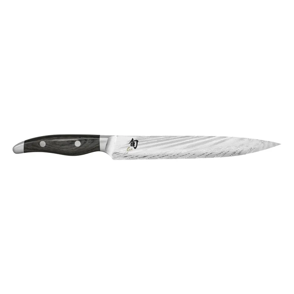 KAI Cuchillo cortador Shun Nagare, 23 cm NegroPlateado Best