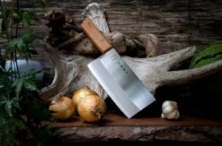 Satake Cuchillo de chef chino Chopper 28,5 cm, Mango de madera Plateado Best